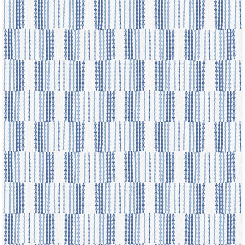 2903-25806 Burgen Blue Geometric Linen Wallpaper