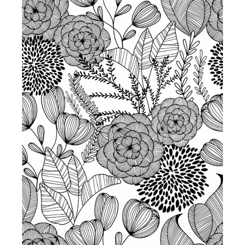 2903-25853 Alannah Black Botanical Wallpaper