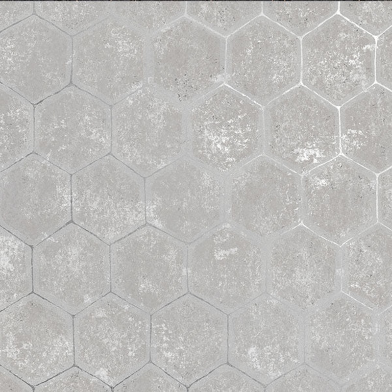 2927-00401 Starling Grey Honeycomb Wallpaper