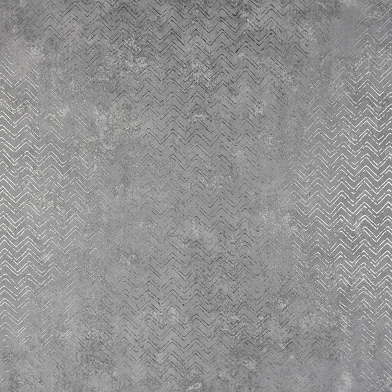 2927-00602 Luna Pewter Distressed Chevron Wallpaper