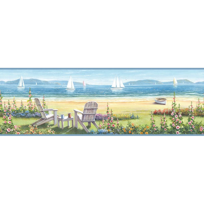 3120-20021B Barnstable Blue Seaside Portrait Border