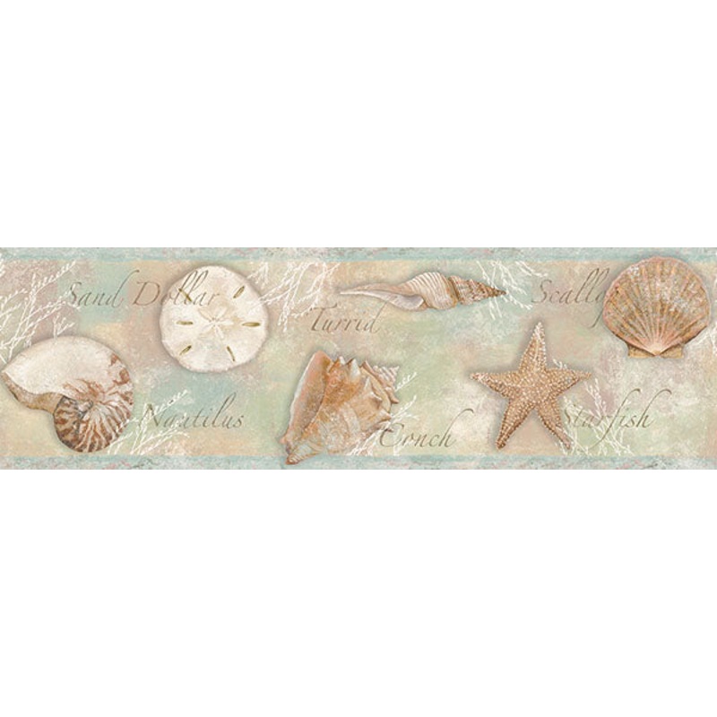 3120-46051B Quinten Brown Shells Border