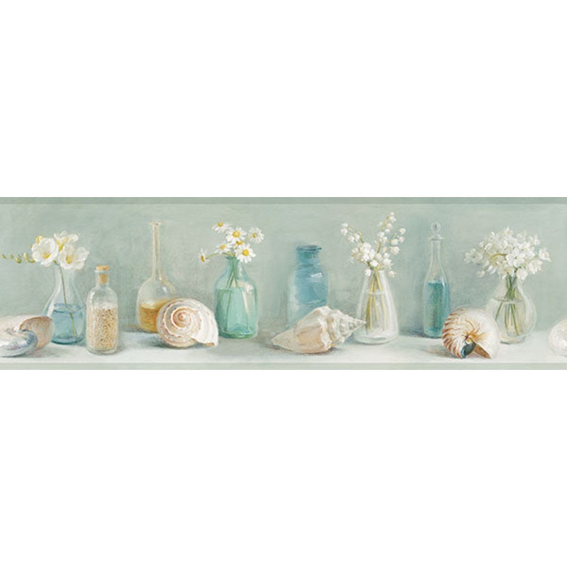 3120-53603B Cahoon Teal Vases Border