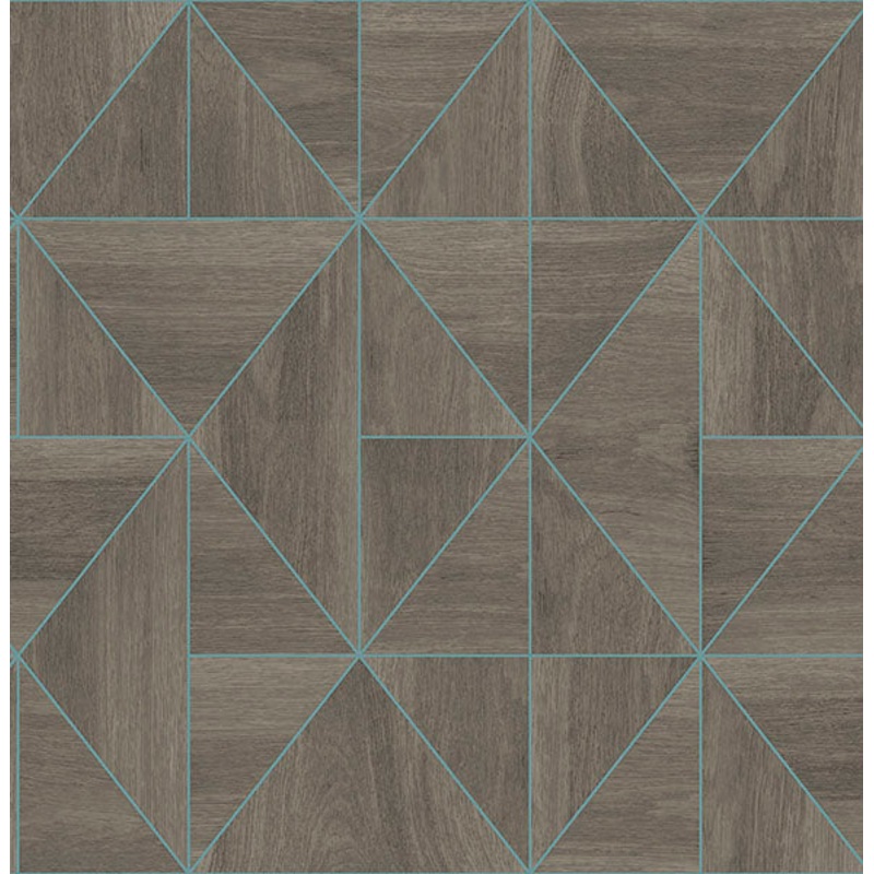 2896-25322 Cheverny Brown Wood Tile Wallpaper