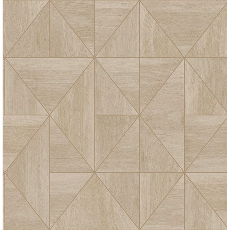 2896-25323 Cheverny Beige Wood Tile Wallpaper
