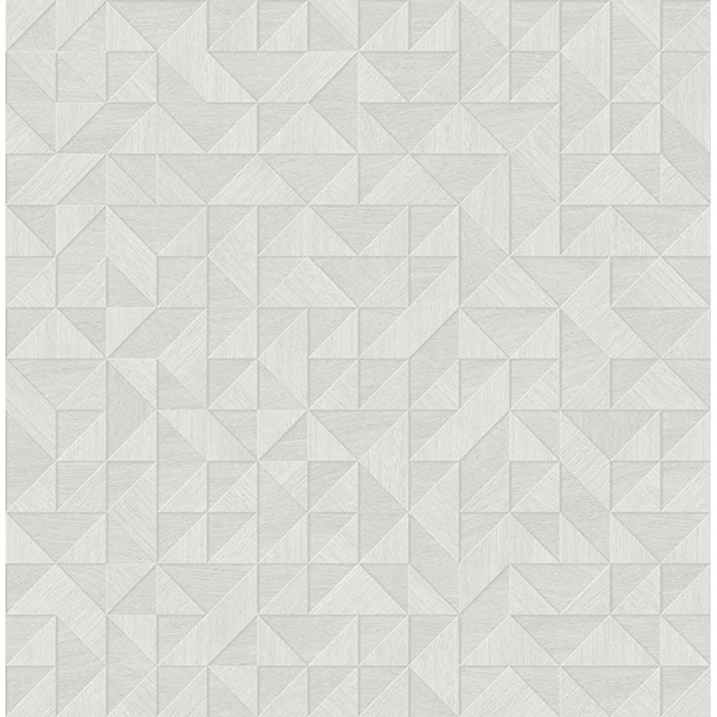2896-25325 Gallerie Light Grey Triangle Geometric Wallpaper