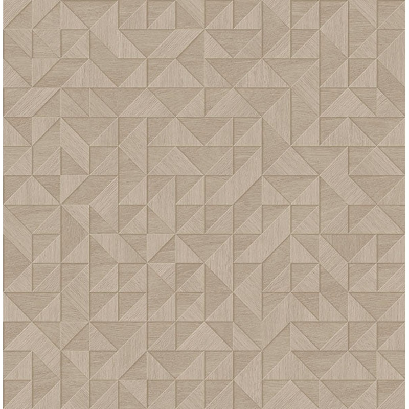 2896-25328 Gallerie Taupe Triangle Geometric Wallpaper
