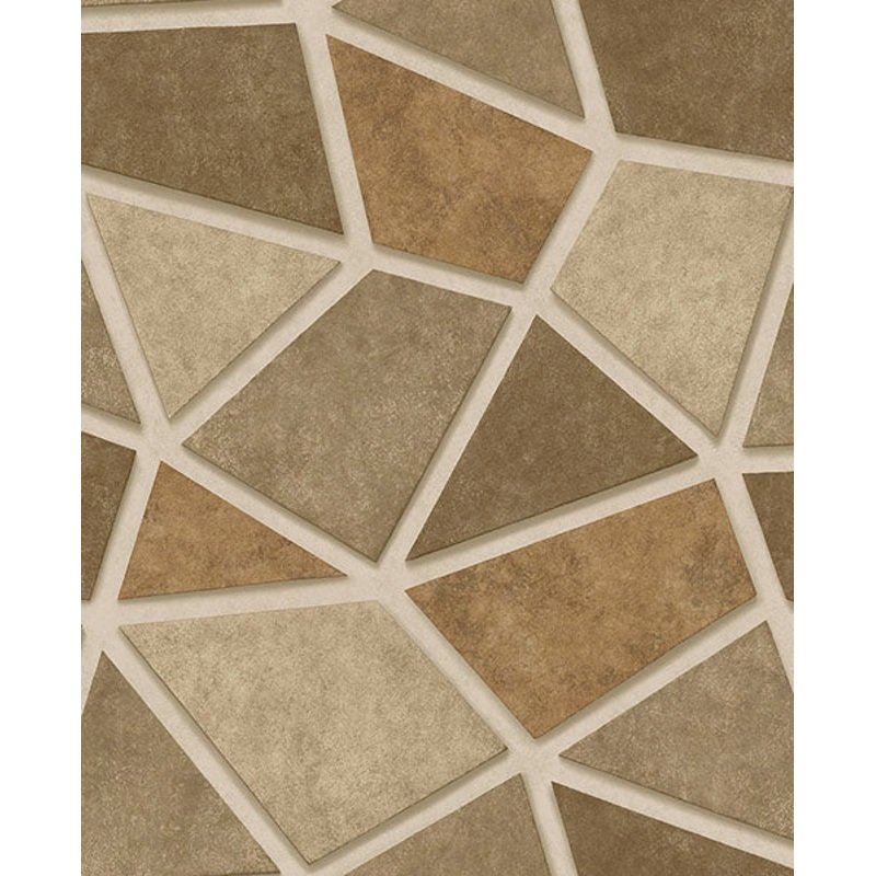 2896-25351 Coty Brass Geometric Patchwork Wallpaper