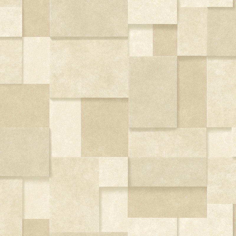 2896-25355 Duchamp Wheat Patchwork Metallic Wallpaper