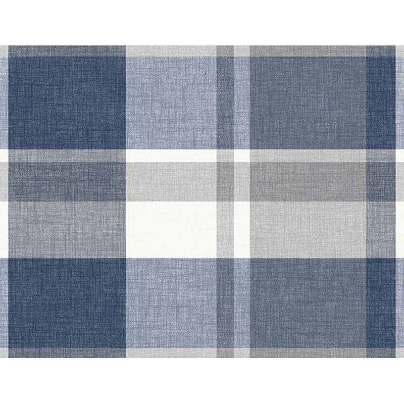 2927-81102 Madaket Indigo Plaid Wallpaper