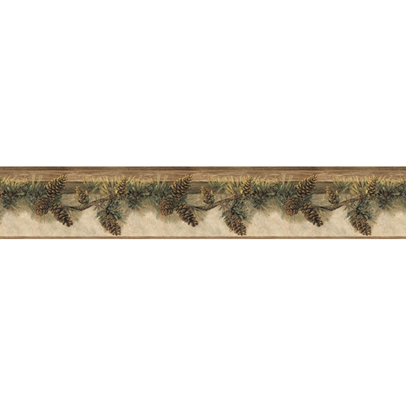 3123-01632 Pine Hill Chestnut Branches Border