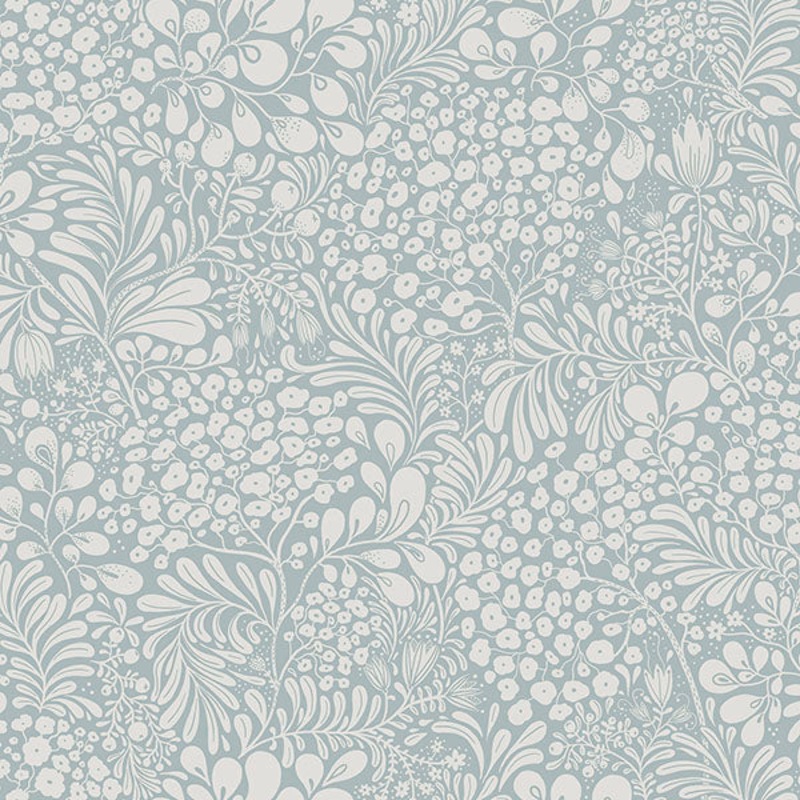 2932-65130 Siv Light Blue Botanical Wallpaper