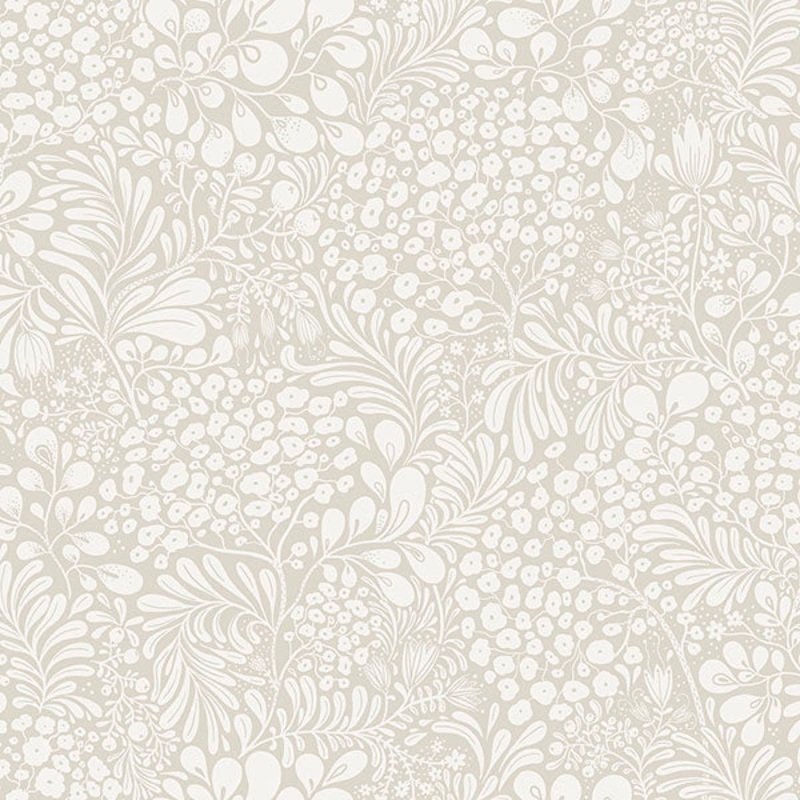 2932-65131 Siv Dark Grey Botanical Wallpaper