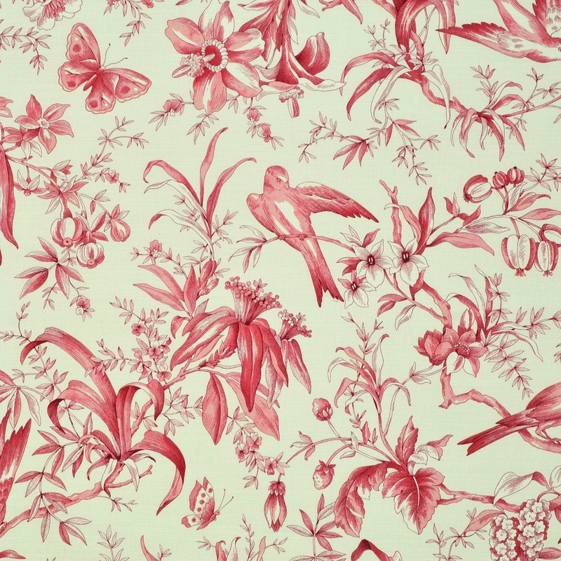 Audubon Toile Ruby P/Kaufmann Fabric