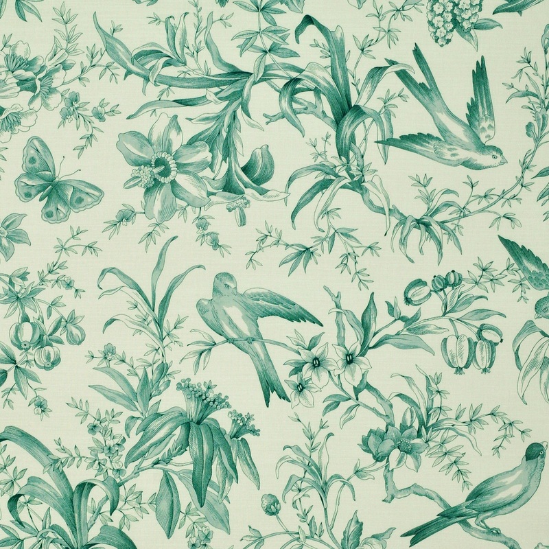 Audubon Toile Seafoam P/Kaufmann Fabric