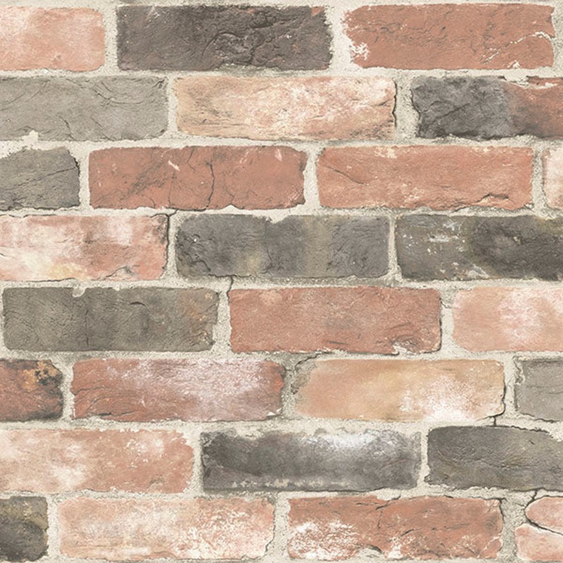 NU2064 Faded Red Newport Reclaimed Brick Peel & Stick Wallpaper